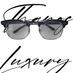 Unisex Black and Silver Sunglasses
